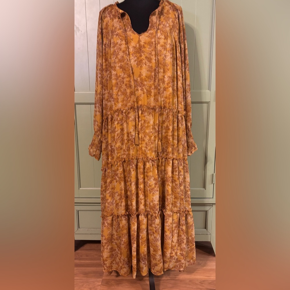 In Loom Floral Boho Tiered Maxi Dress